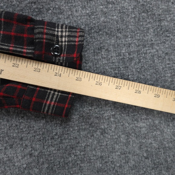 Polo Sport Shirt Mens Large Red Plaid‎ Wool Blend Flannel Outdoors Ralph Lauren - Picture 11 of 11